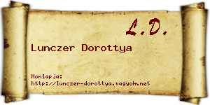 Lunczer Dorottya névjegykártya